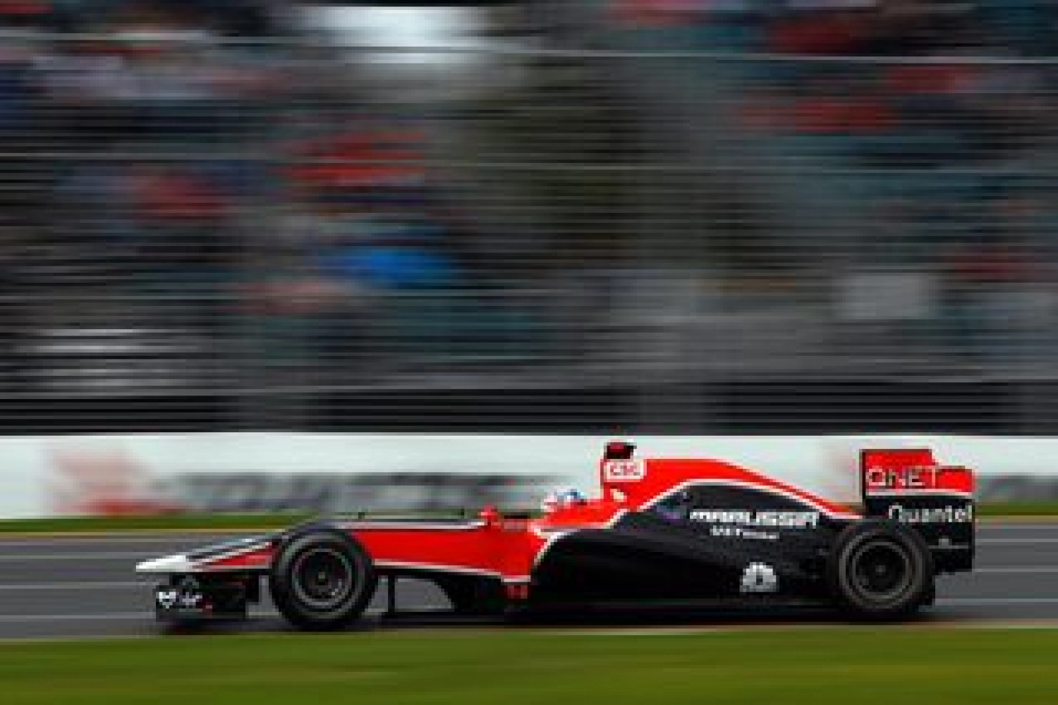 Wickens carried out an aerodynamic test at the wheel of the Virgin