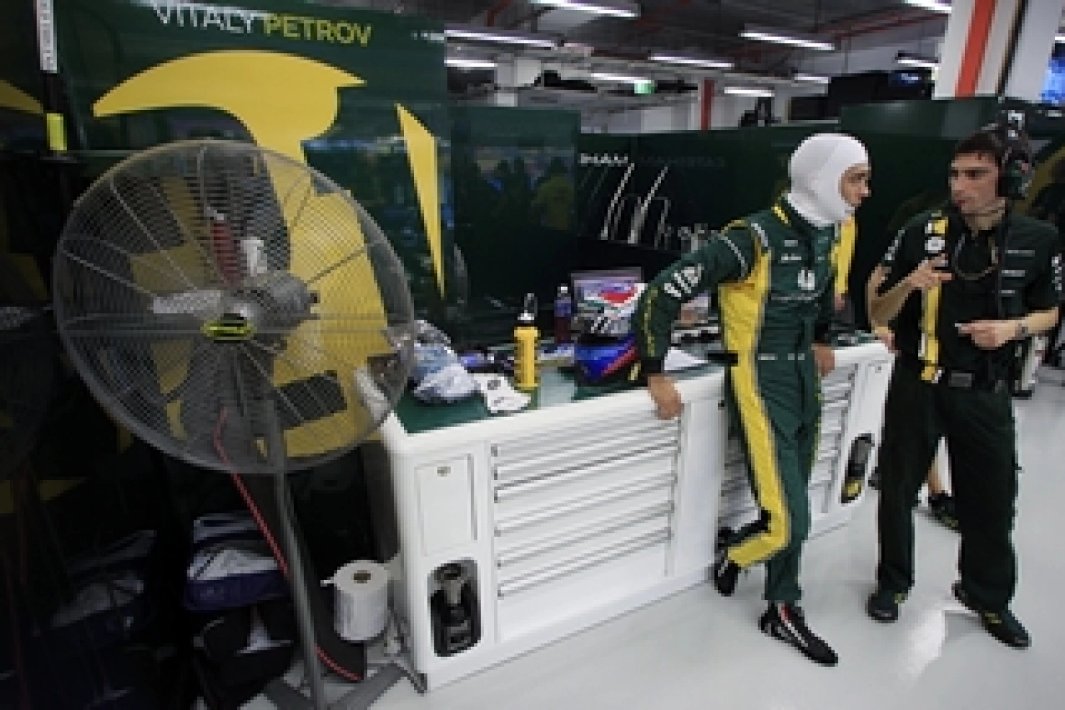 Saturday: Petrov hands out gifts at Caterham