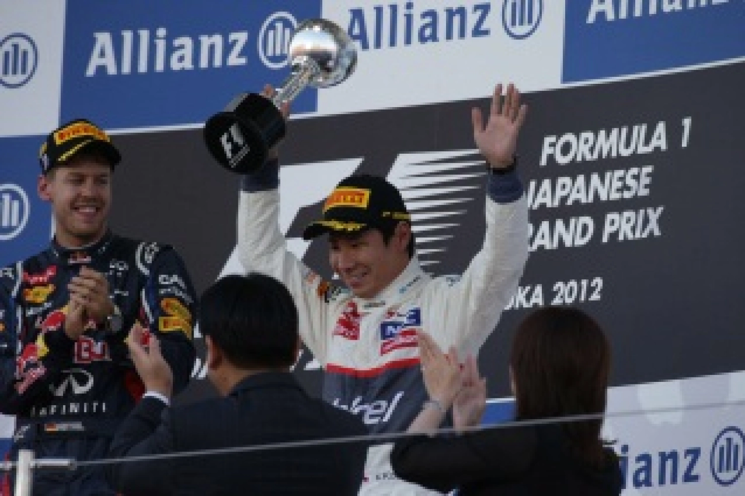Sunday: Kobayashi, on the podium at Suzuka, doesn’t realize yet