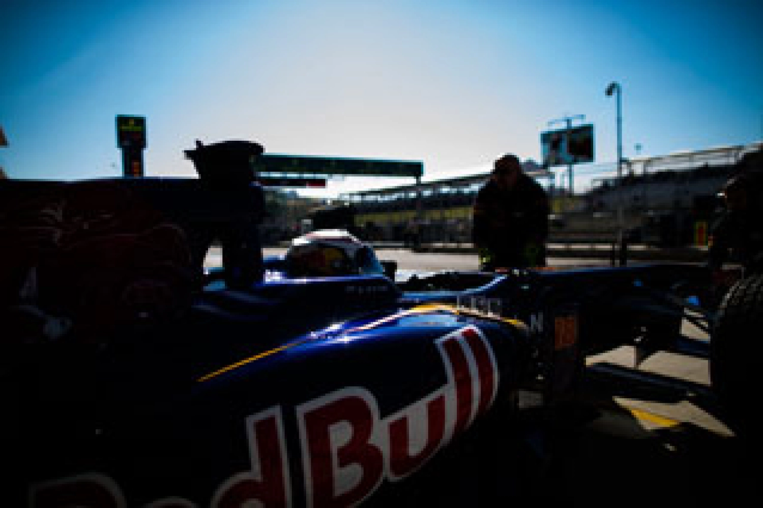 Friday: Daniil Kvyat makes his first laps on the track with Toro Rosso