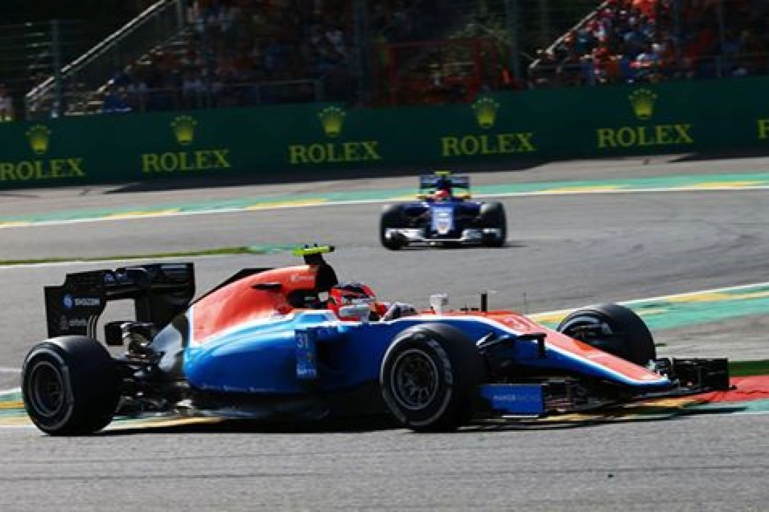Wise in the middle of the pack, Ocon saw the finish of his first race for Manor