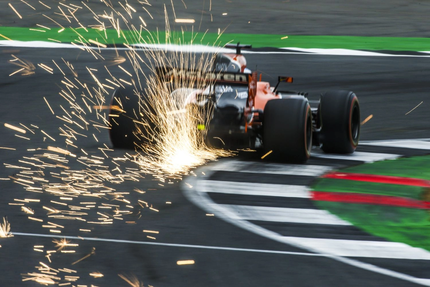 McLaren makes sparks fly at Silverstone