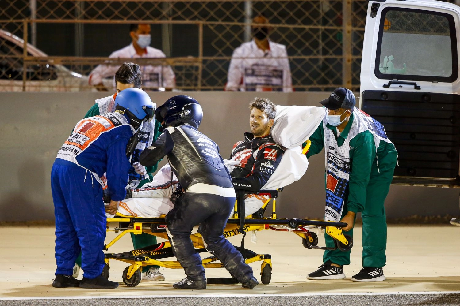 Romain Grosjean spends the post-race night in the hospital
