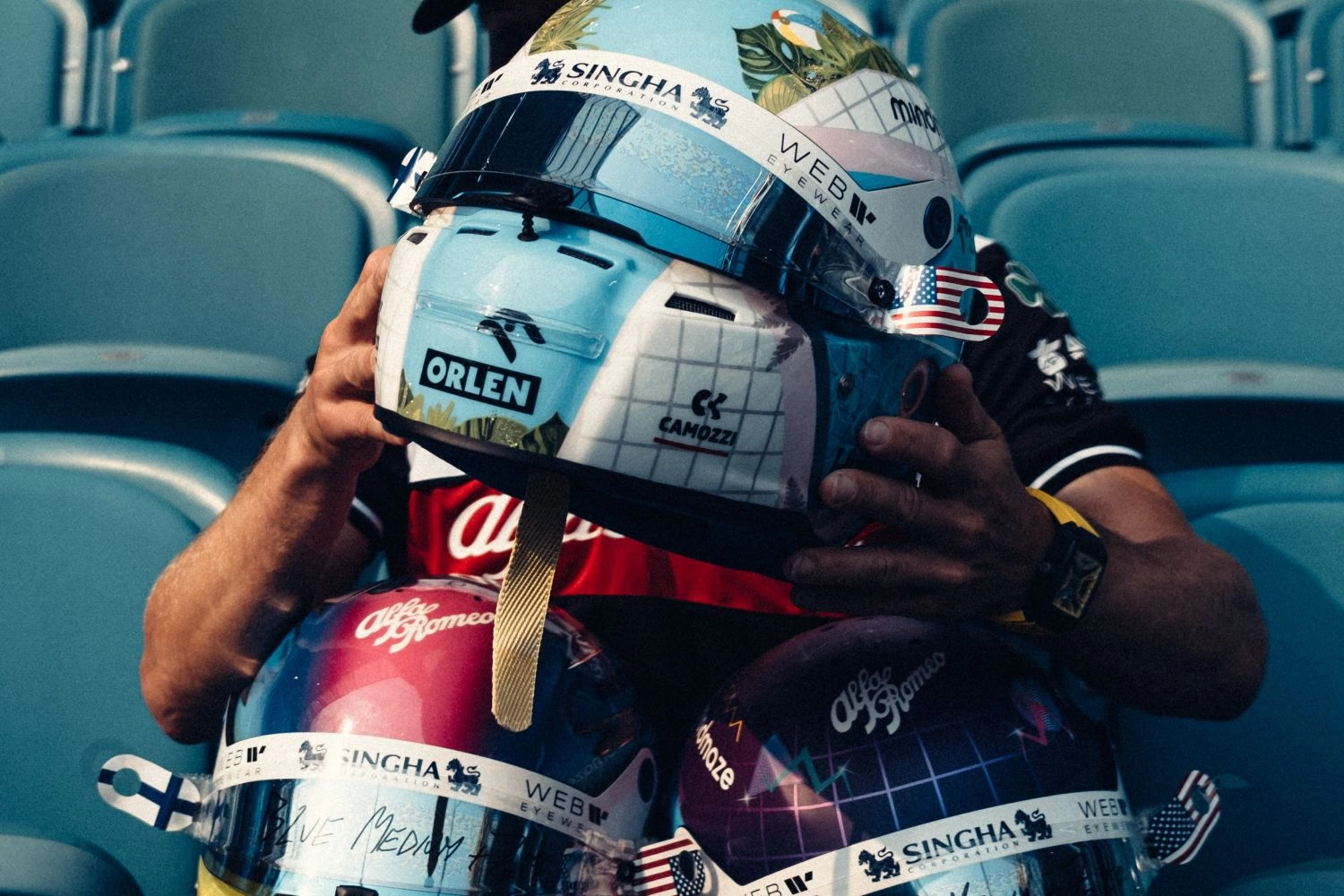 Three special helmets for Bottas