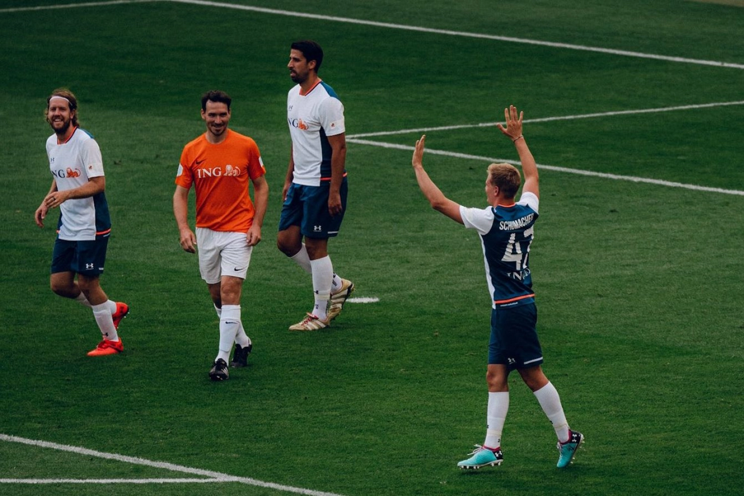 Mick Schumacher and Vettel joined by other stars for a charity match