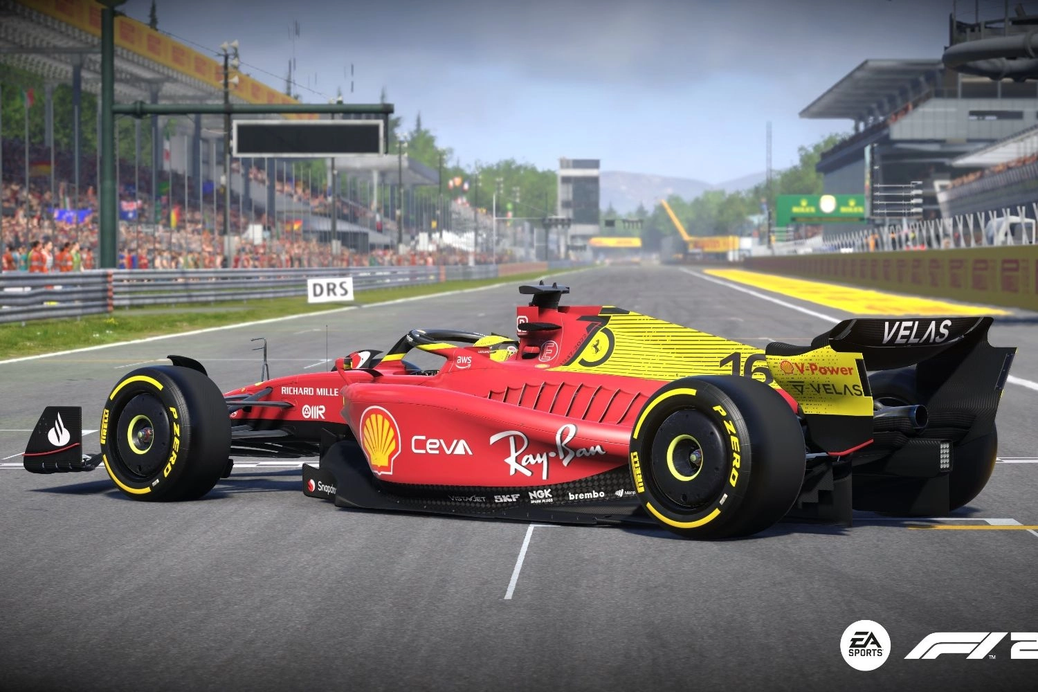 The new livery of Ferrari featured in F1 22