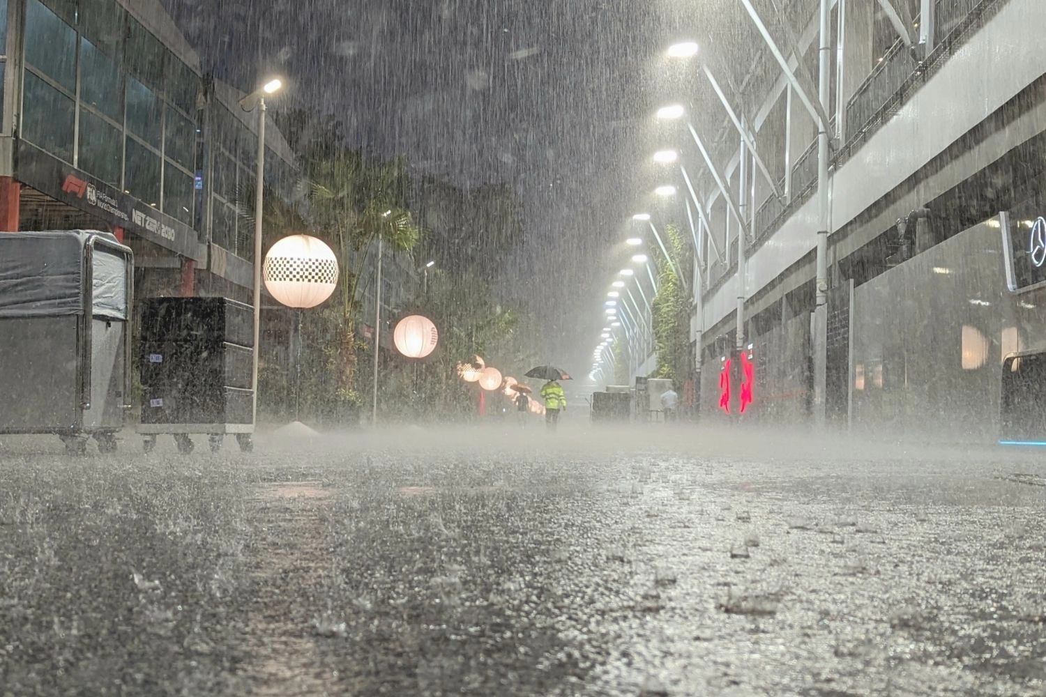 Flood in Singapore 1 hour before the F1 Grand Prix