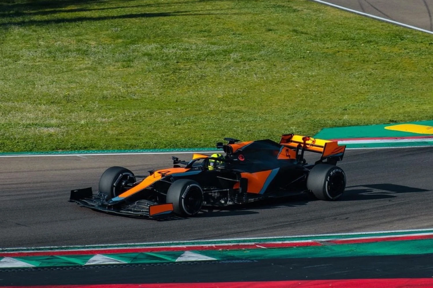 McLaren in testing at Imola