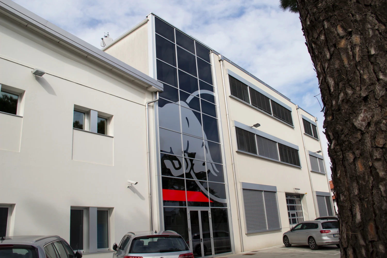 The AlphaTauri headquarters affected by severe weather conditions