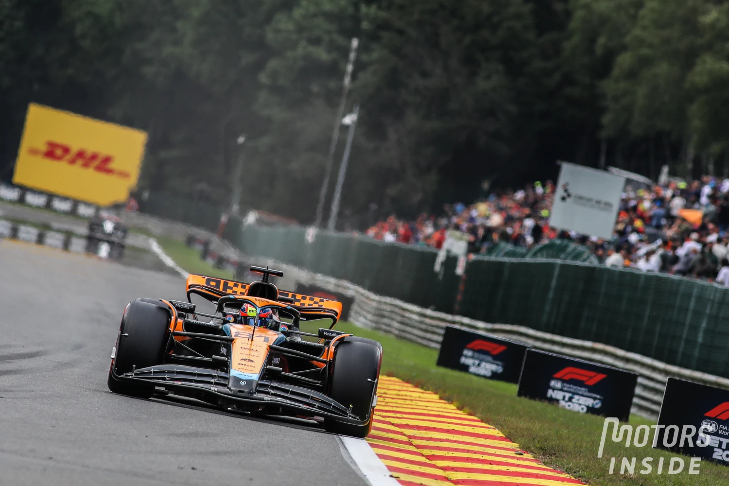 Oscar Piastri retires in the first lap in Belgium