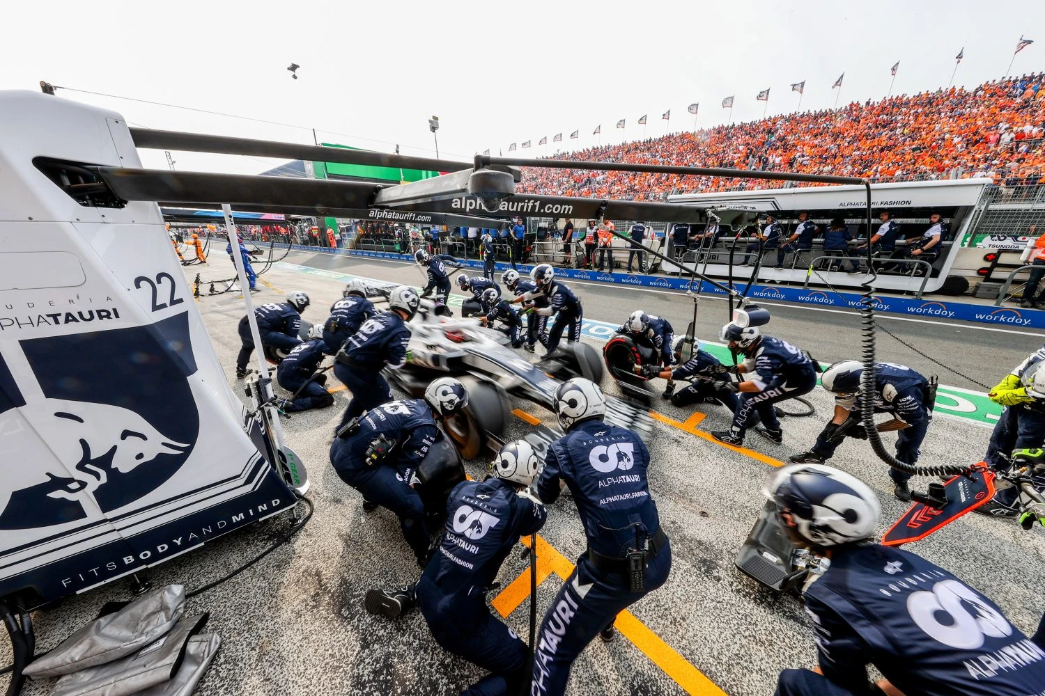 Work in progress at the Zandvoort circuit