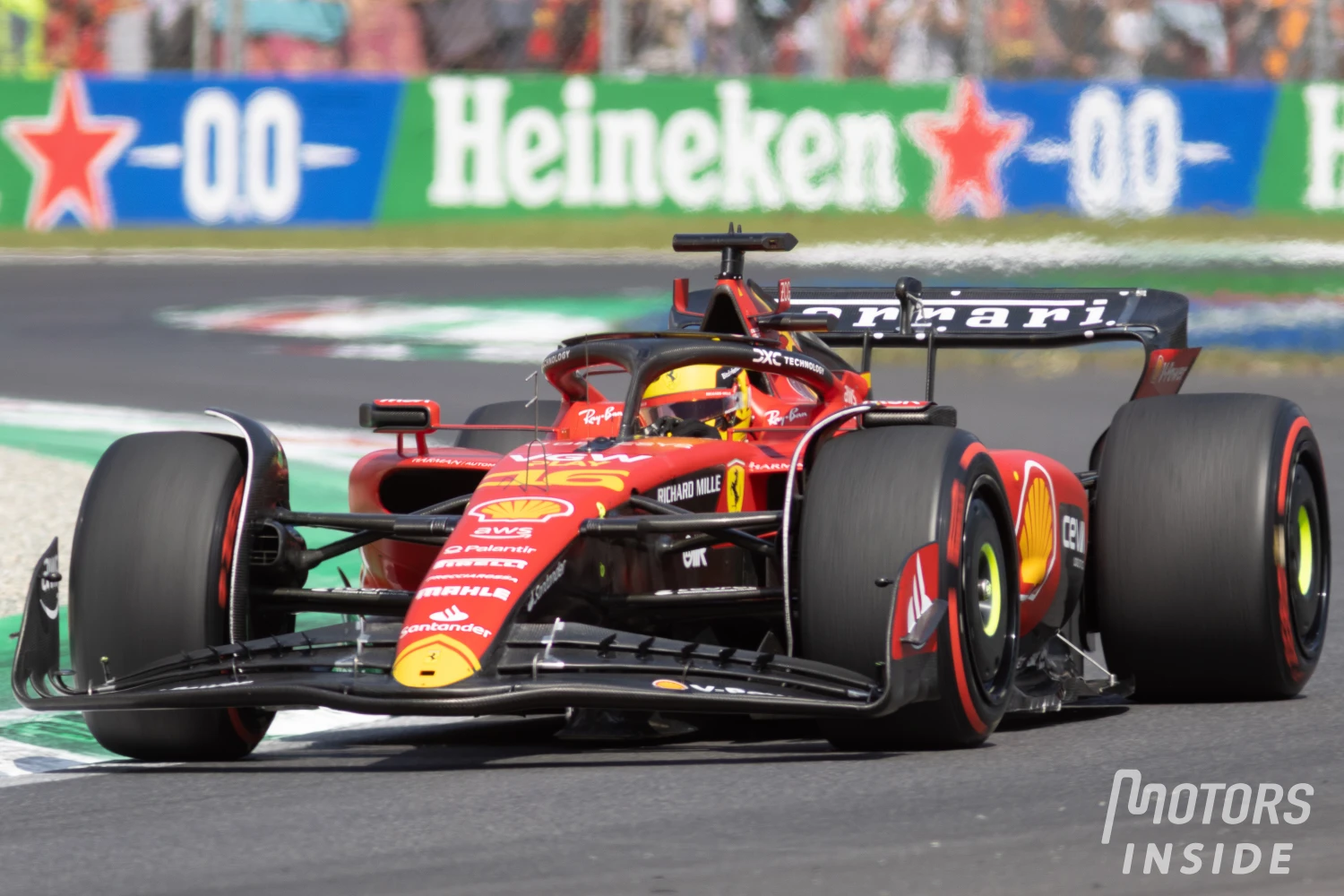 The start of the Italian Grand Prix delayed