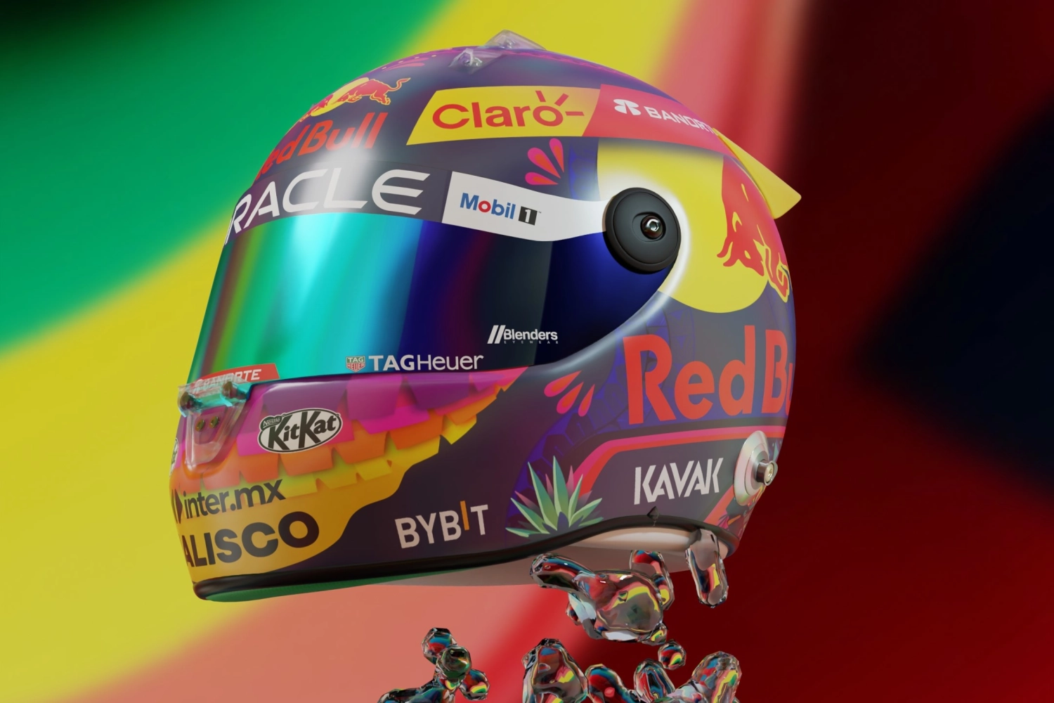 Sergio Perez, the design of his helmet in the colors of Mexico revealed