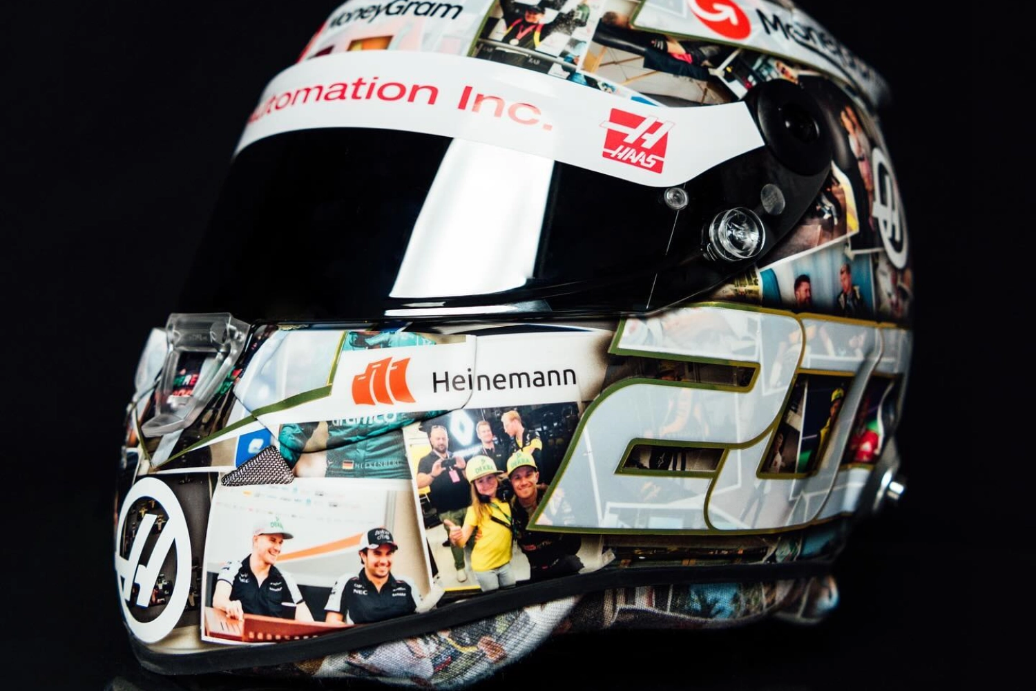 Hülkenberg with a special helmet for his 200th