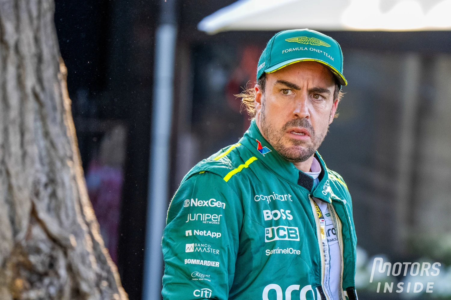 Fernando Alonso contests his penalty at the Australian Grand Prix after Russell’s crash