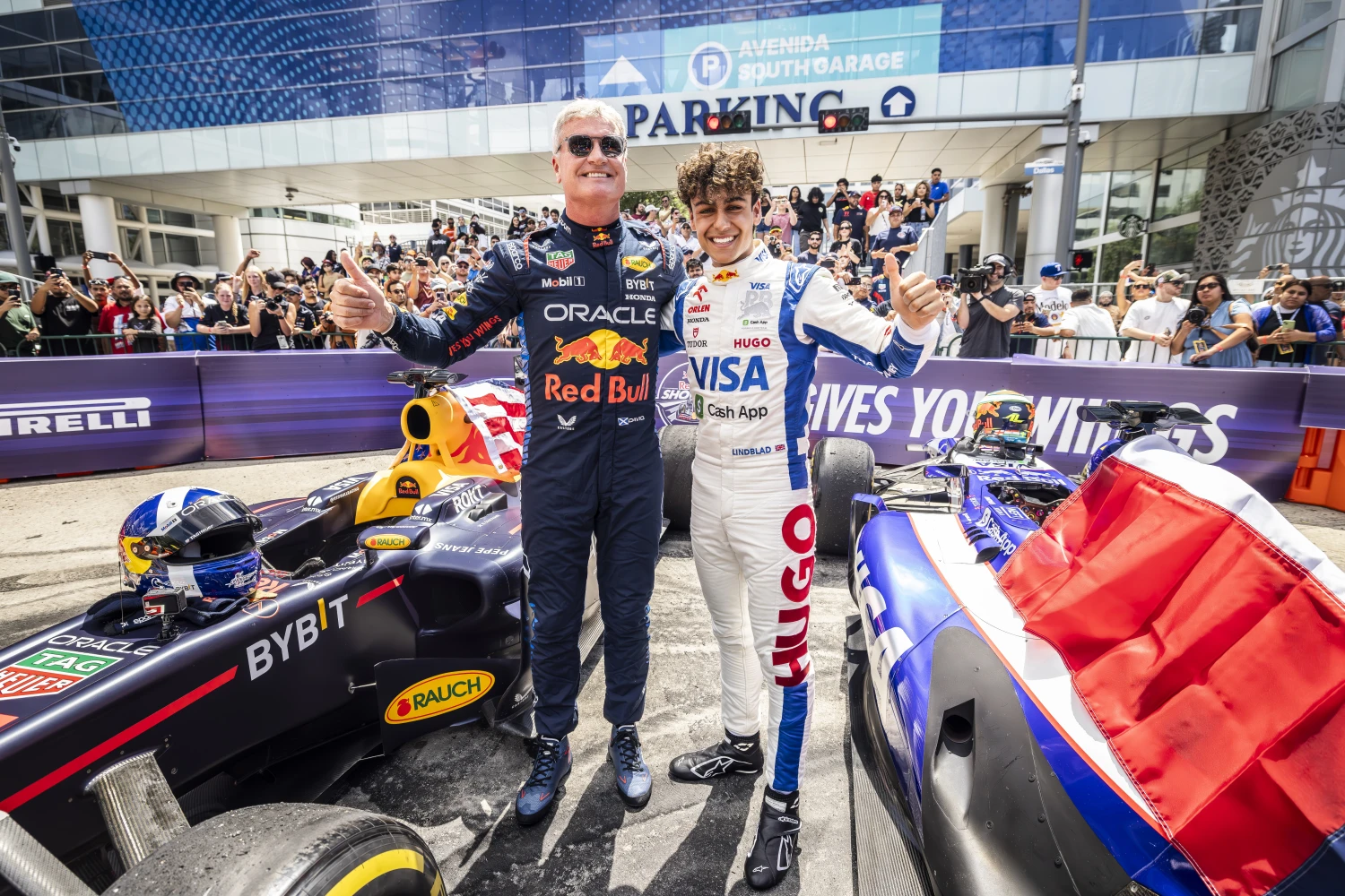 Vettel’s RB8 offered to Lindblad during a demonstration in Houston
