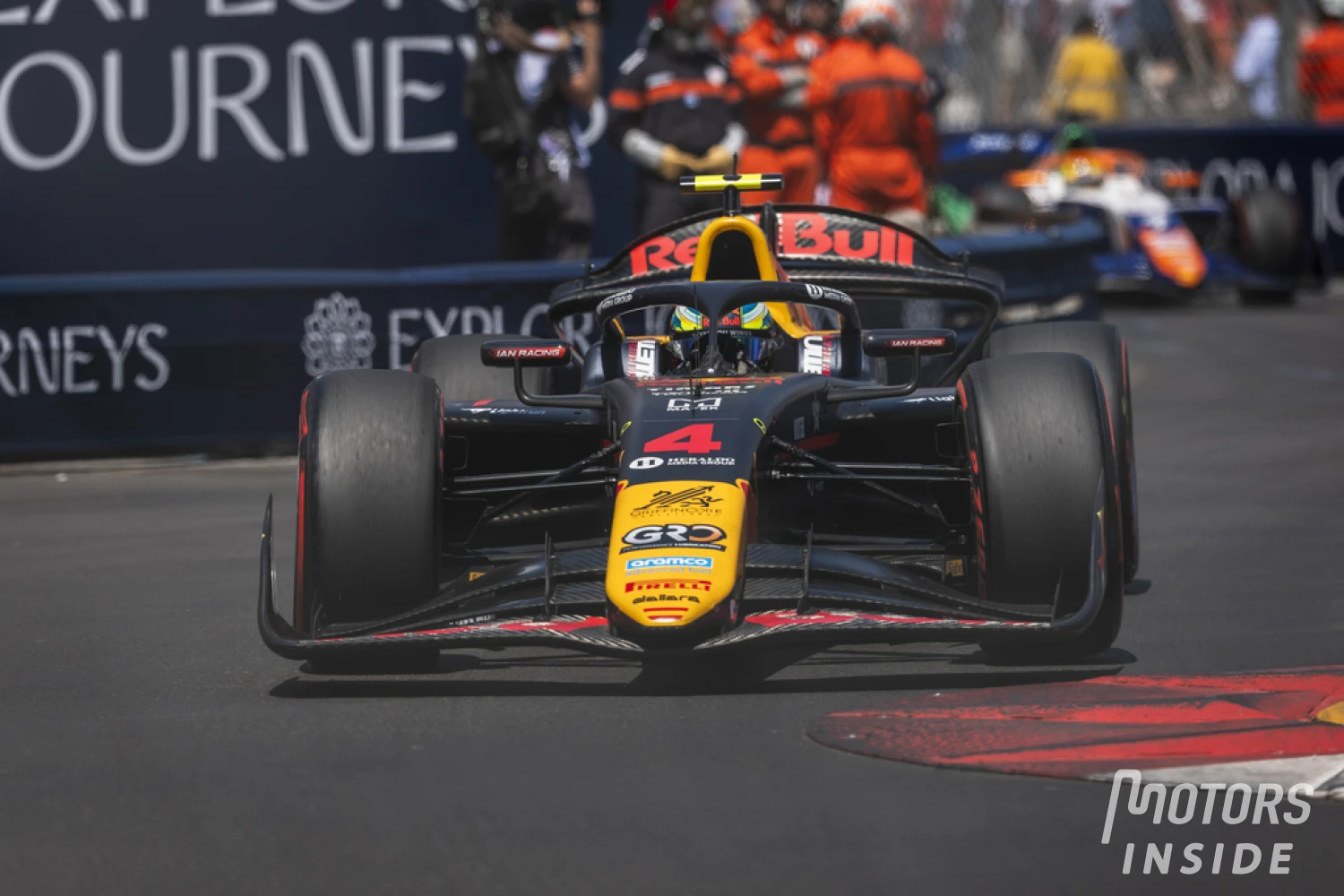 Lindblad at the wheel of an F1 car in FP1 at Silverstone