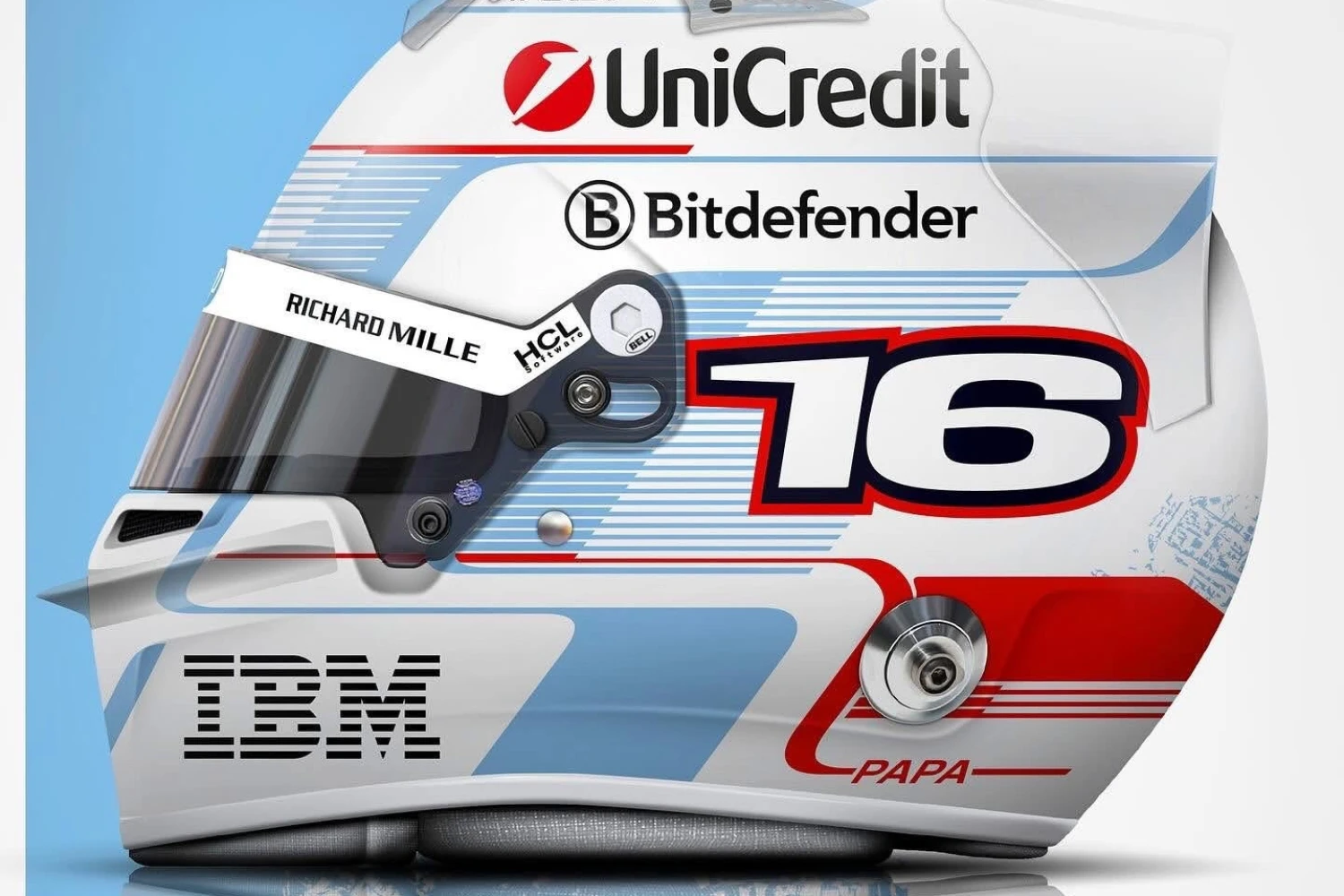 Charles Leclerc presents his 2025 edition helmet for the Monaco Grand Prix