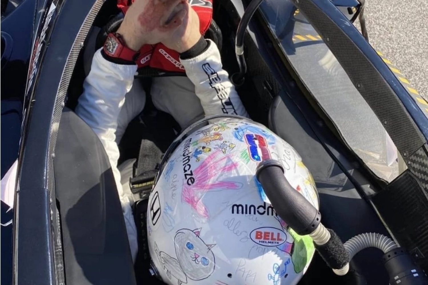 Premier essai, première sortie de piste pour Romain Grosjean en IndyCar