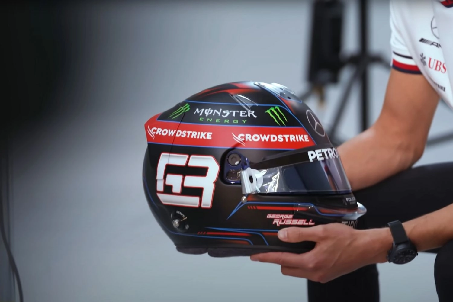 George Russell change de casque pour ne pas rappeler Schumacher dans la Mercedes