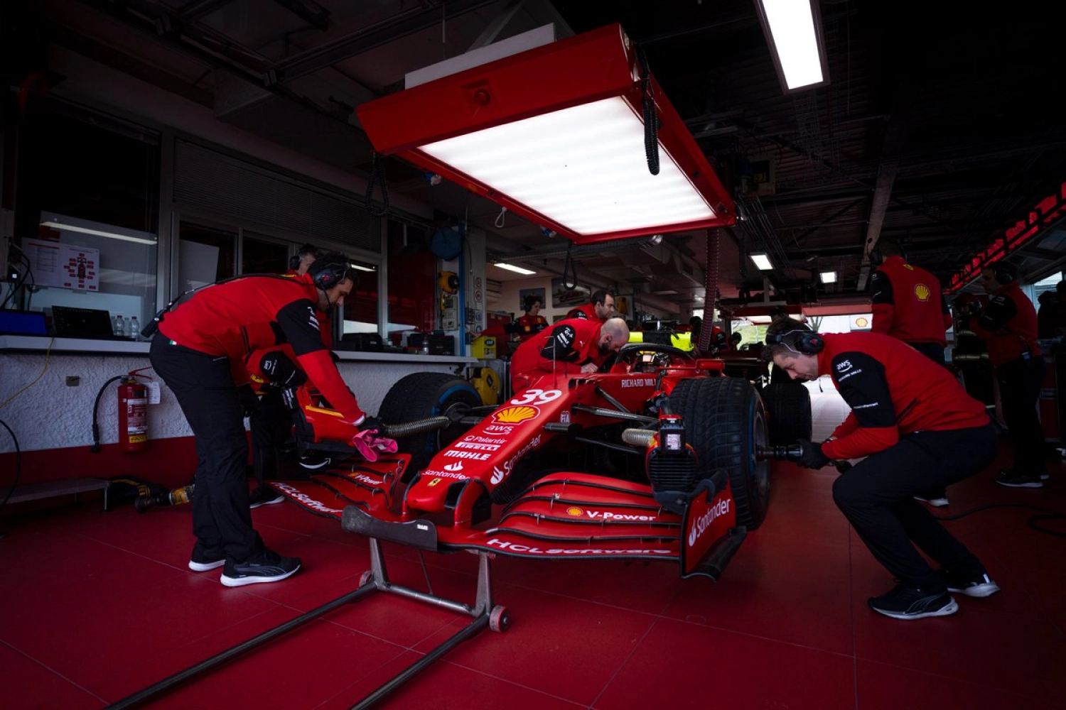Les pilotes Ferrari à l&rsquo;entraînement à Fiorano