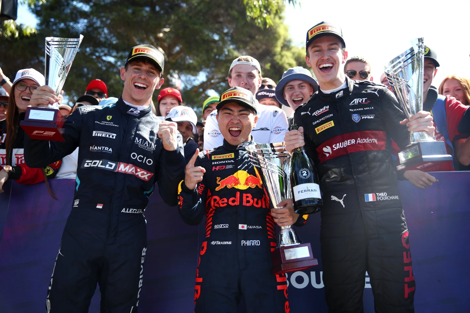 Grand Prix d&rsquo;Australie F2 : Iwasa gagne une course folle, Pourchaire et Leclerc sur le podium