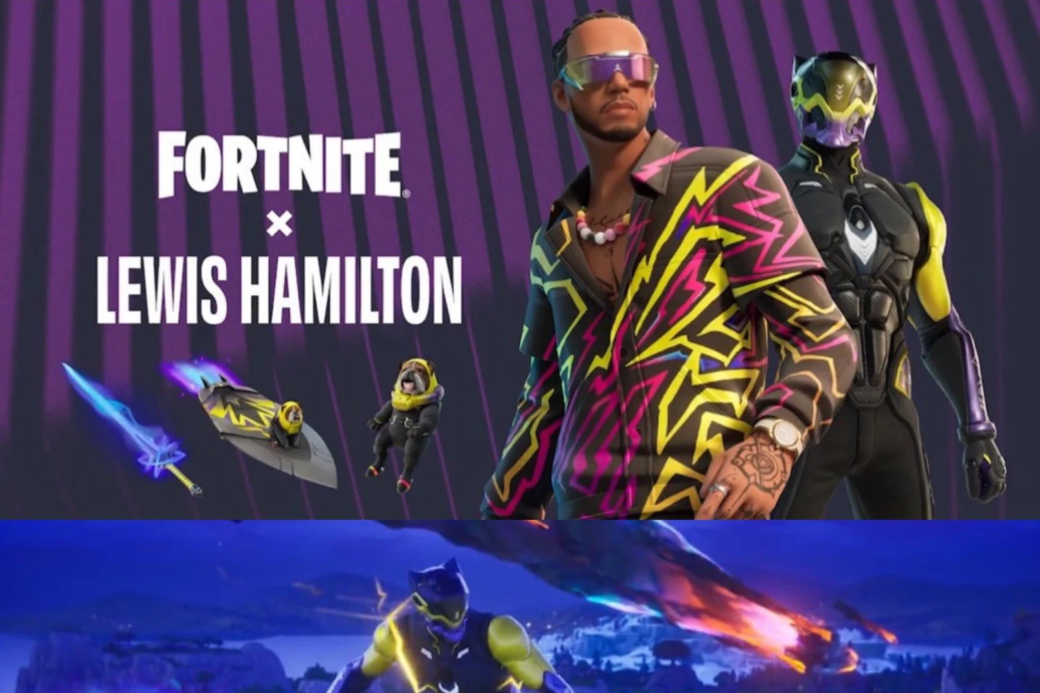 Lewis Hamilton débarque sur Fortnite (vidéo)